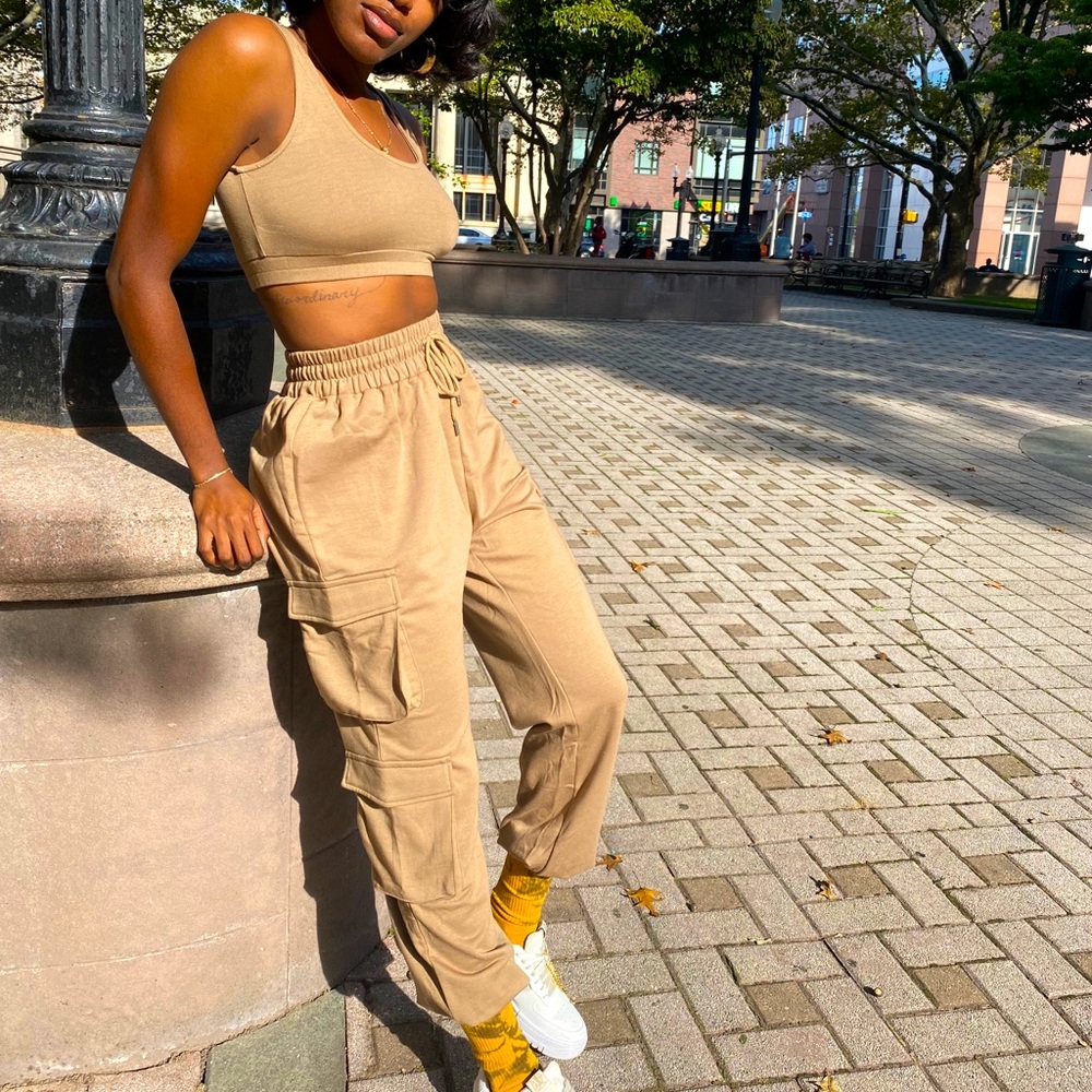 Camel Two Piece Joggers Set